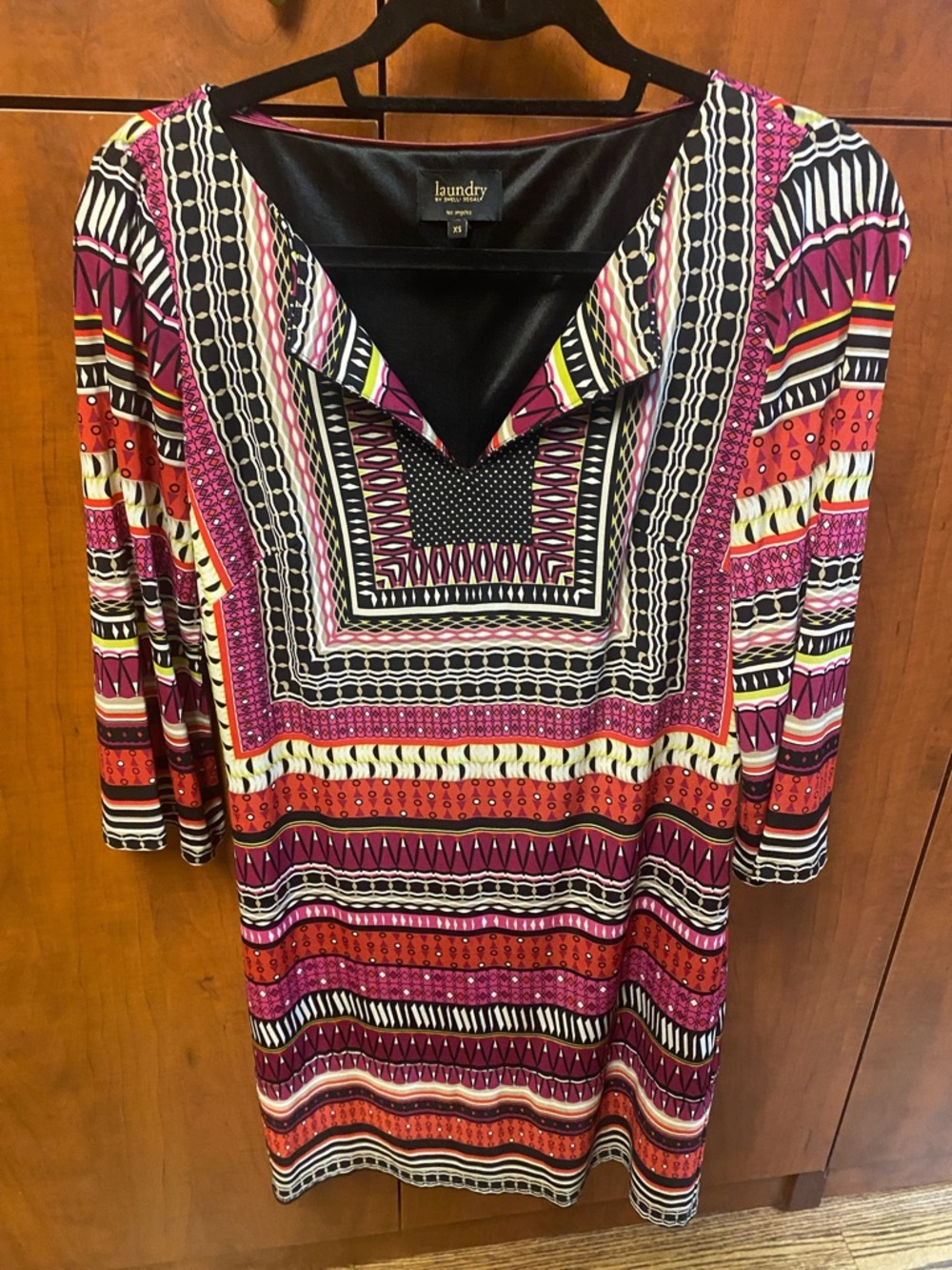 Laundry By Shelli Segal Multi-Color V-Neck Patterned Tunic XShvuguuuuuu